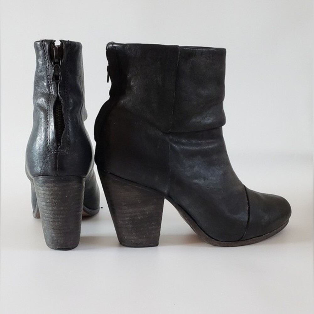Rag & Bone Newbury Women's Black Leather Ankle Boot Size 9.5